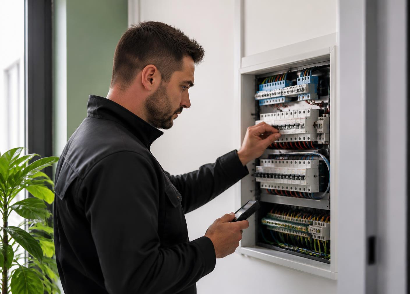 Inspection d’un tableau électrique moderne